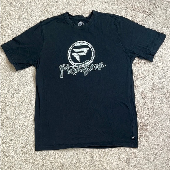 Black Short Sleeve Tee with Graphic Design - Picture 1 of 6